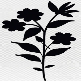 flower silhouette png