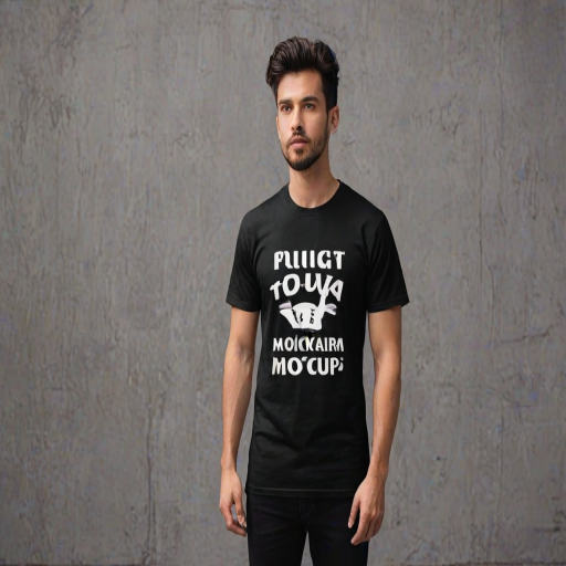 black tee shirt mockup