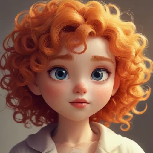 cartoon characters with curly hair