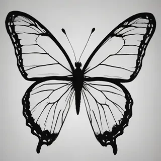 black butterfly outline