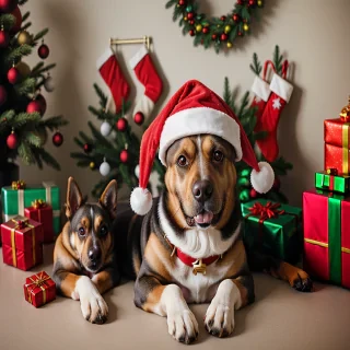 christmas dog photos