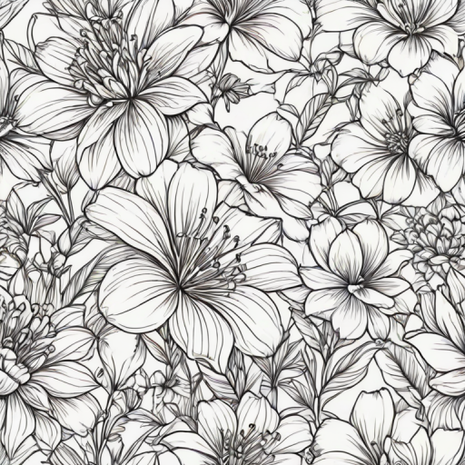 flower line art