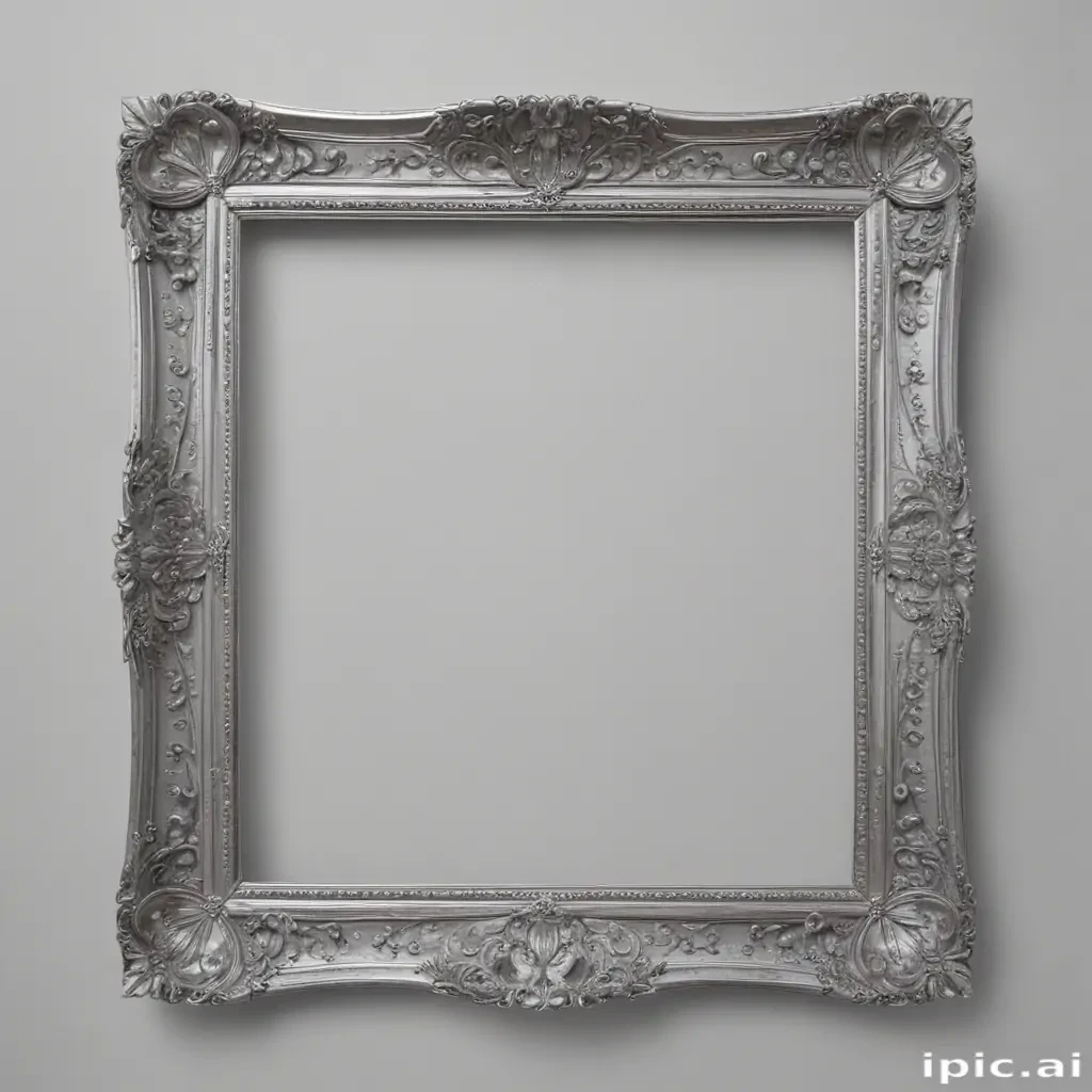 silver picture frame png