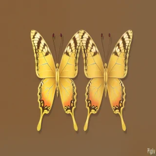 golden butterfly png