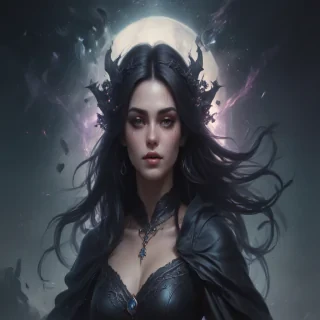 beautiful dark witch fantasy art