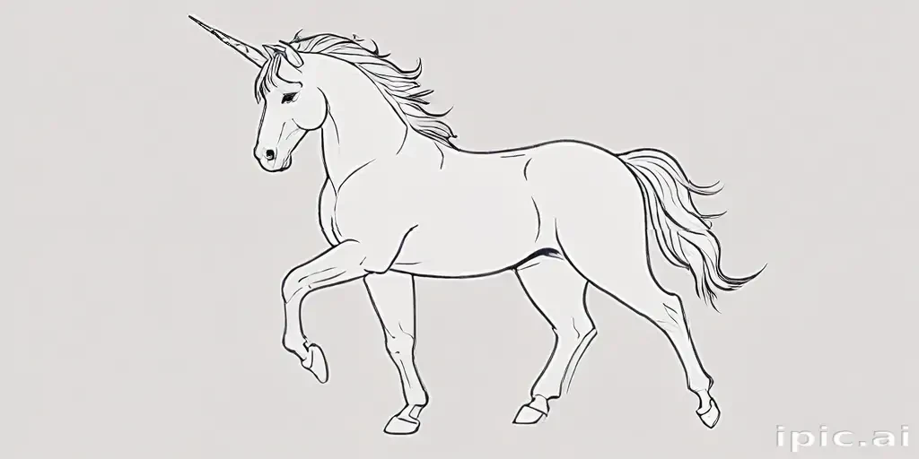 unicorn outline