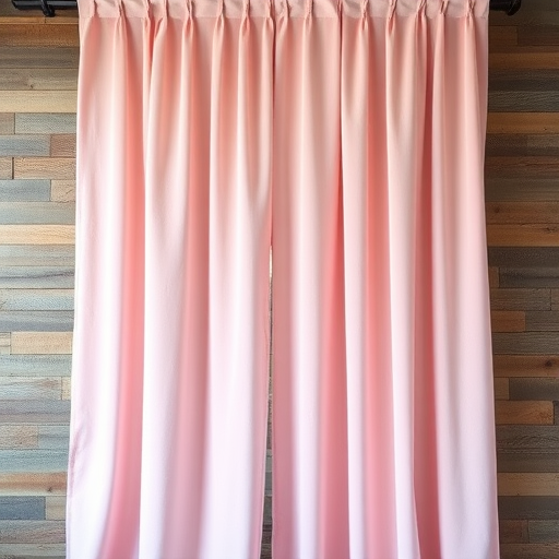 Create a high-resolution image of a pastel pink velvet curtain draped elegantly in front of a rustic wooden wall, using a DSLR camera with a 50mm lens, f/1.8 aperture, ISO 100, and soft natural lighting for enhanced texture and detail.
