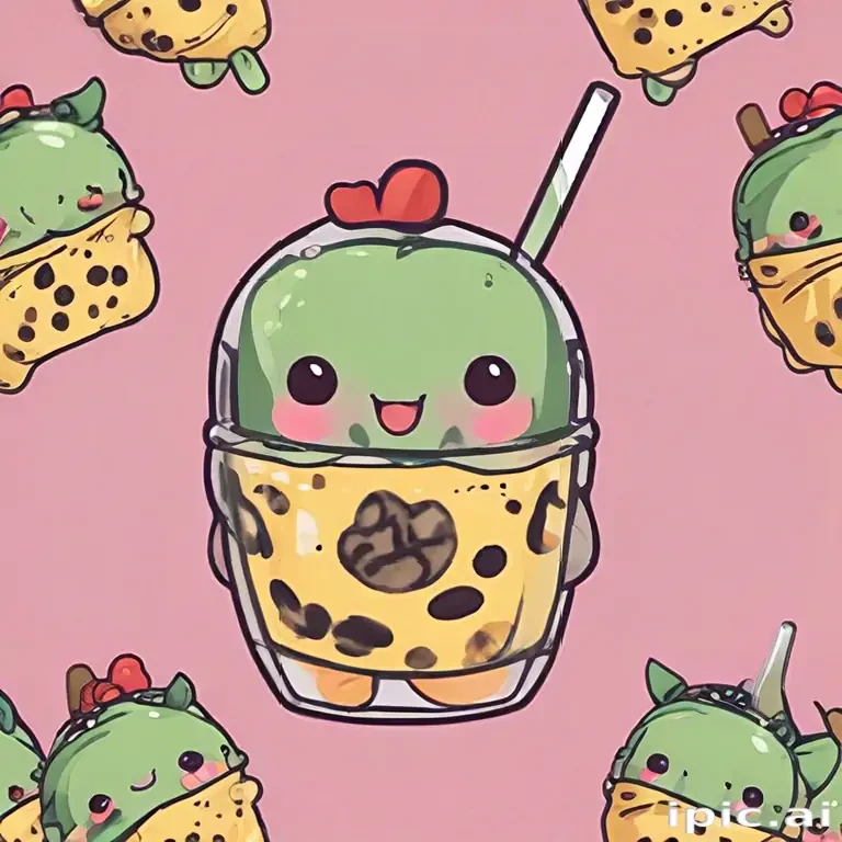 cute boba backgrounds