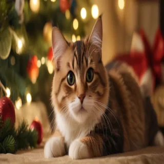 pictures of cats for christmas