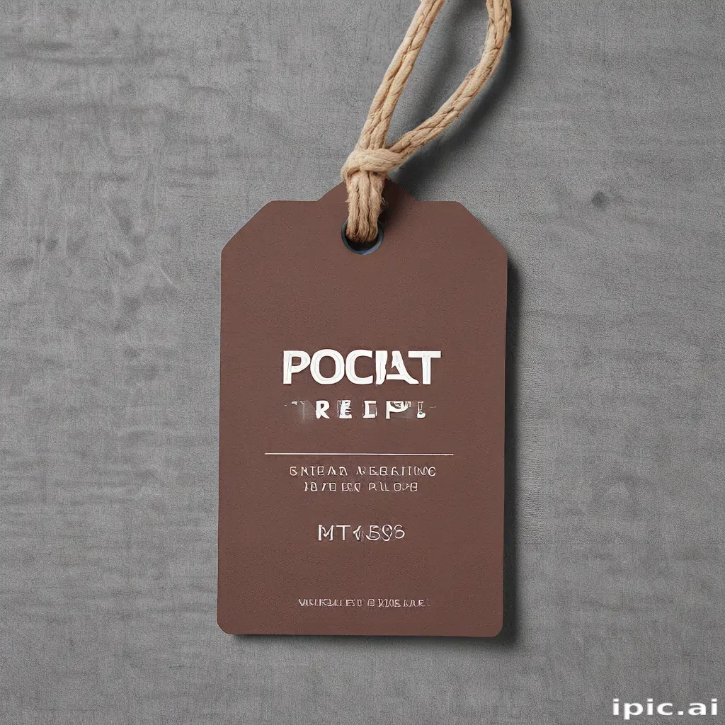 clothing tag mockup