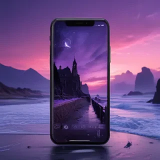 purple lock screen