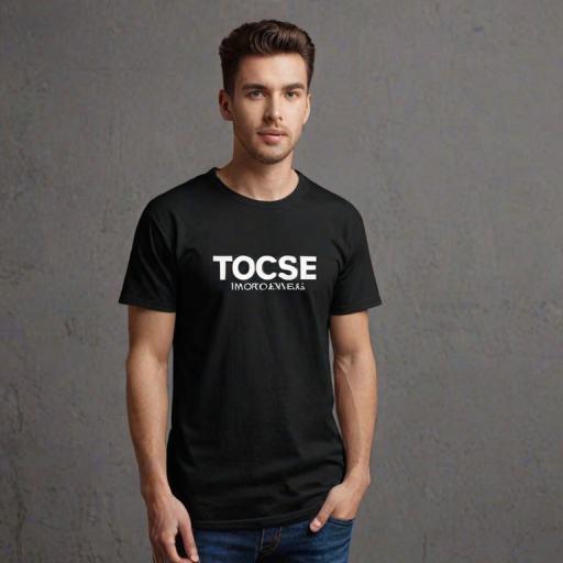 black tee mockup