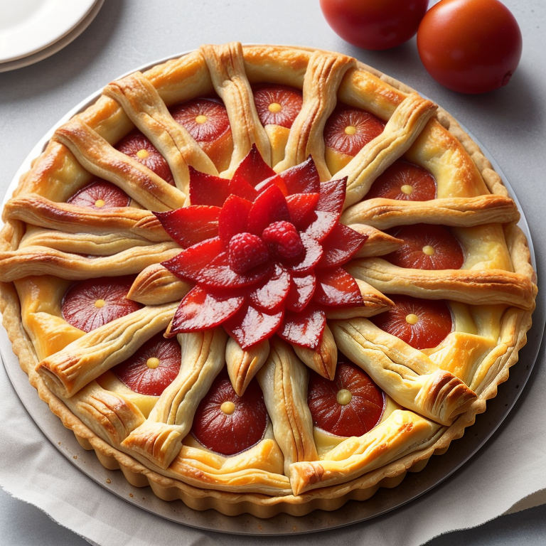 upside down puff pastry tart