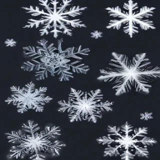 transparent snowflakes