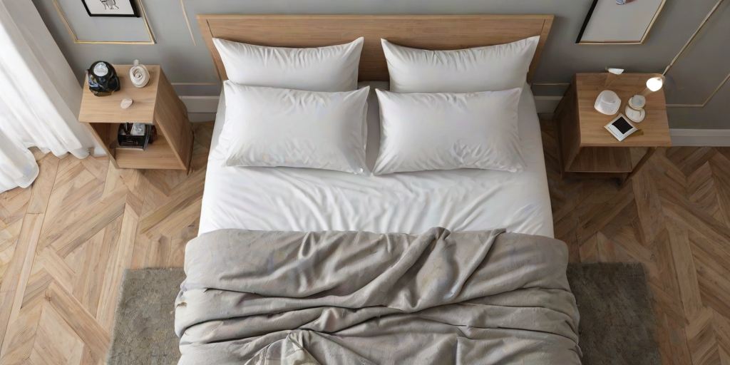 bed top view