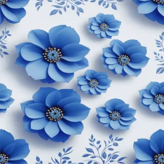 blue flower wallpaper