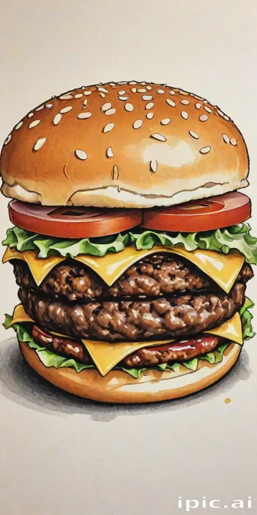 hamburger drawing