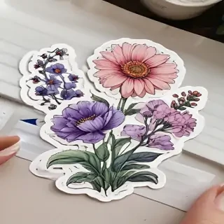 aesthetic flower stickers