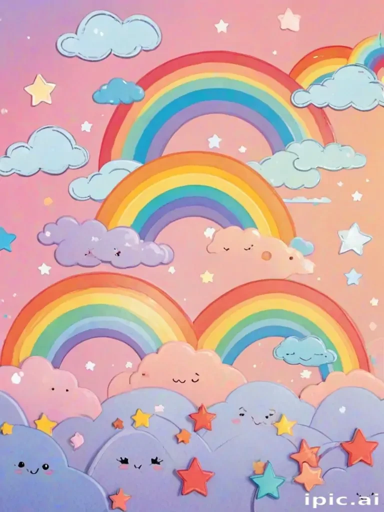 cute rainbow wallpaper