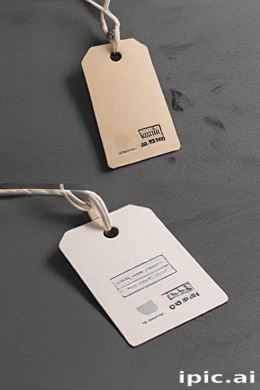 clothing tag mockup