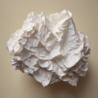 crumpled up paper