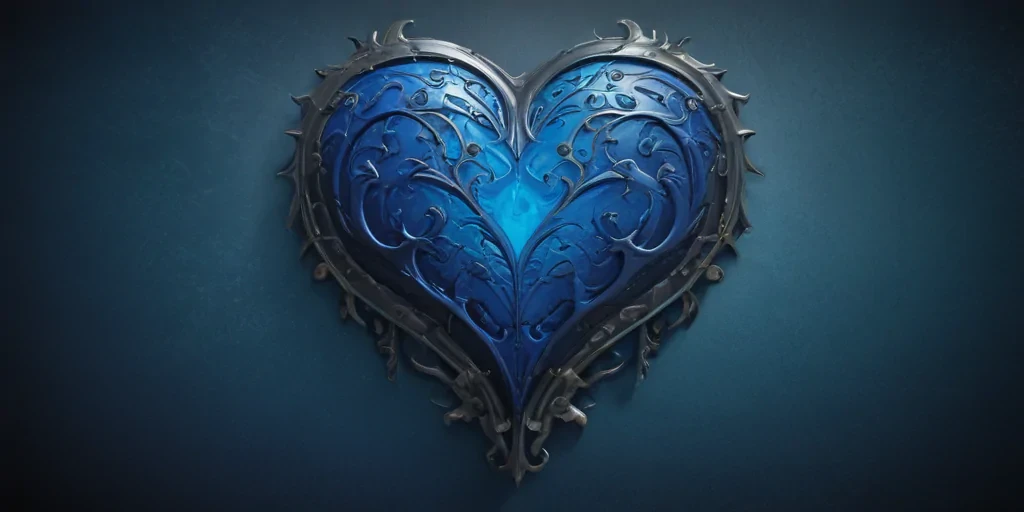 blue heart wallpaper