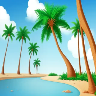 cartoon palm tree