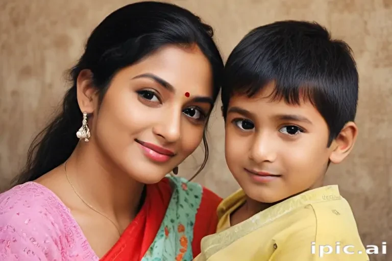 indian mom and son
