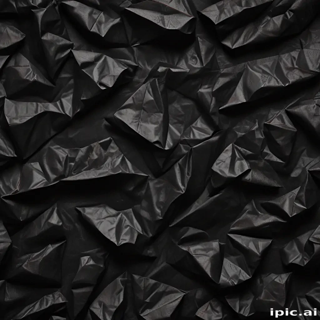 black crumpled paper