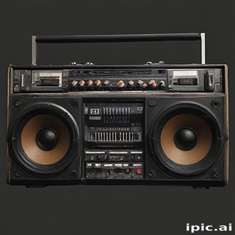 Vintage Boombox: A Classic Sound System from the 1980s Era