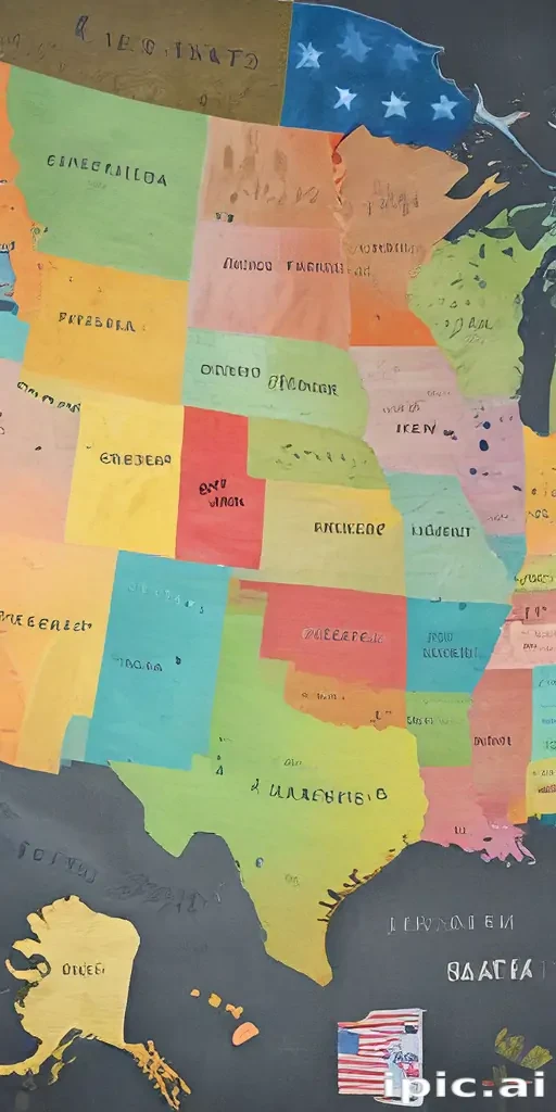 usa map with states