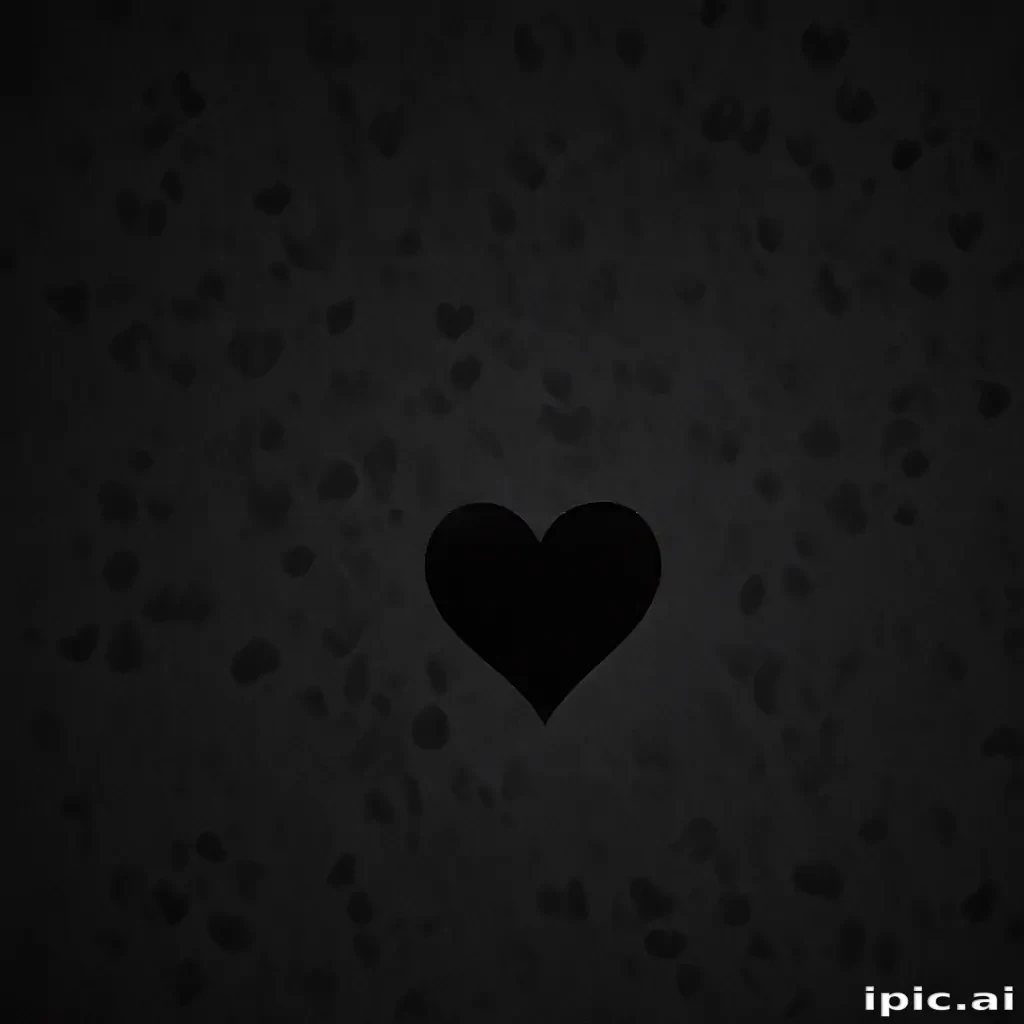 black wallpaper heart