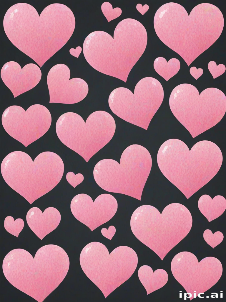 pink hearts clipart