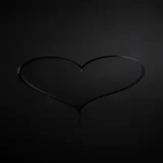 black wallpaper heart