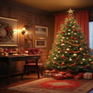 retro christmas image
