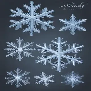 transparent snowflakes