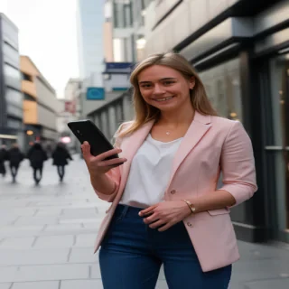 holding a phone
