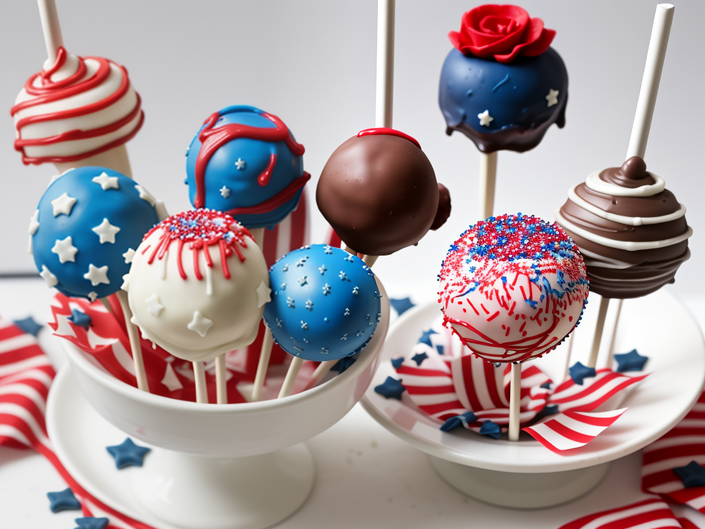 fourth of july cake pops