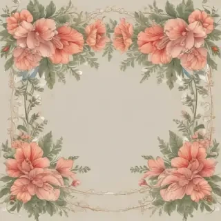 flowery border clipart