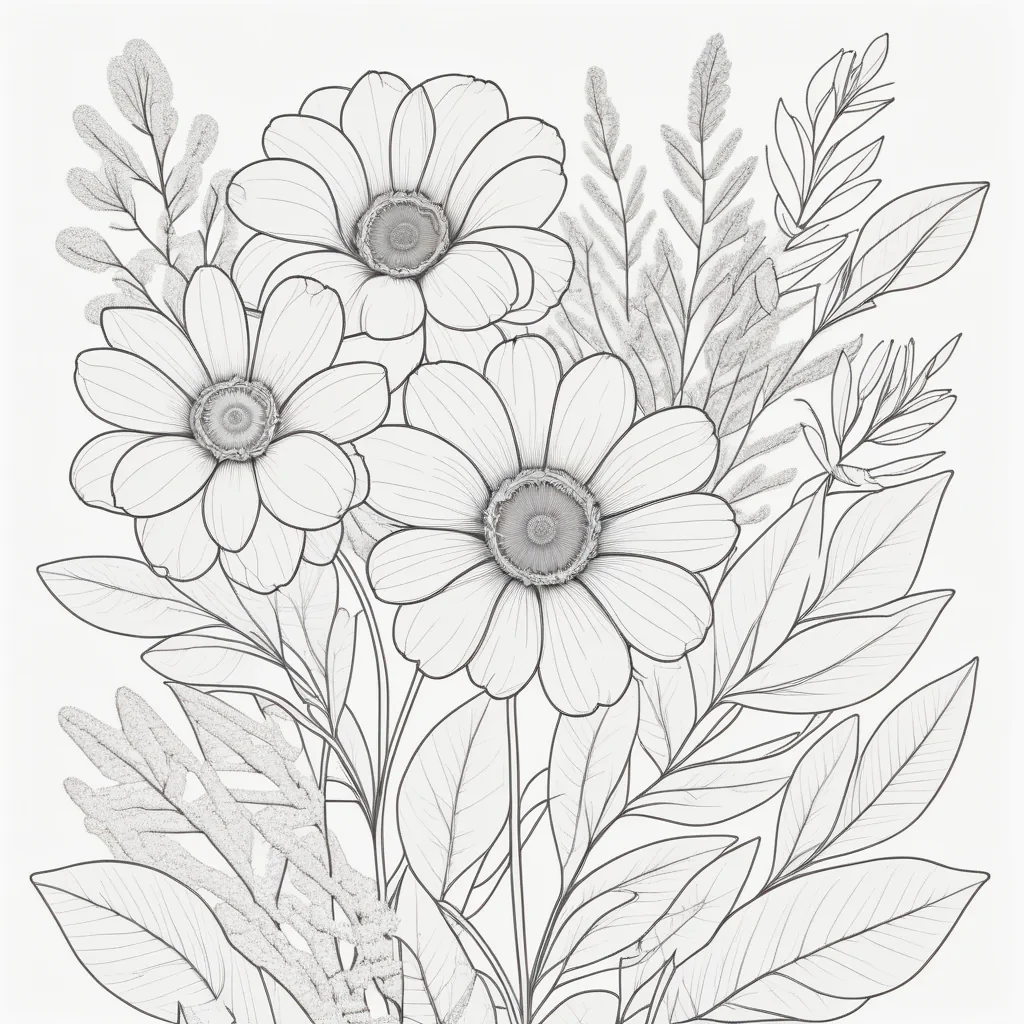 aesthetic flower line art