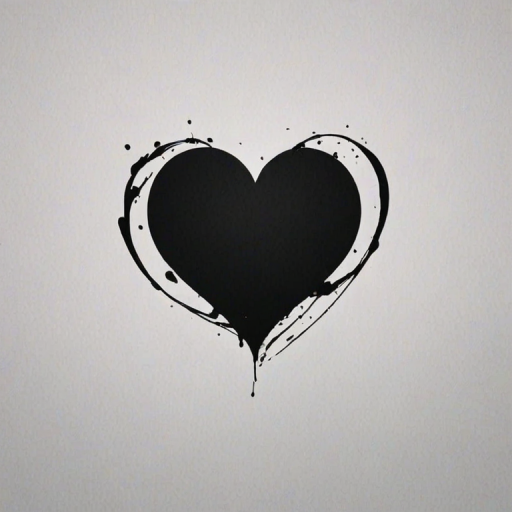 aesthetic black heart wallpaper