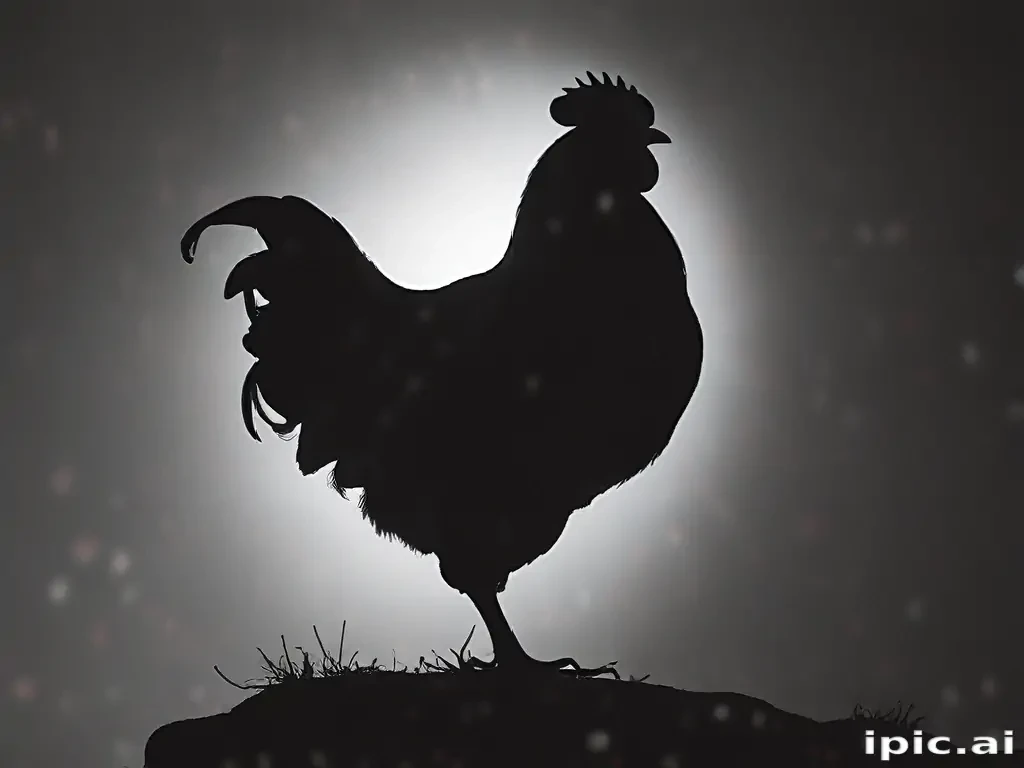 silhouette of a chicken
