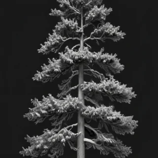black and white pine tree clip art