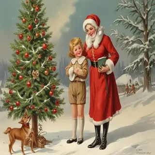 vintage merry christmas image