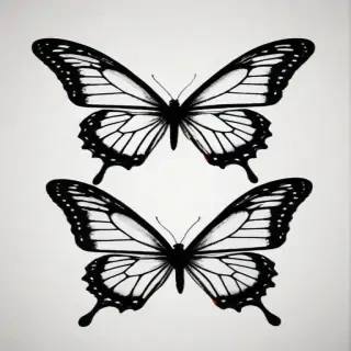 black butterfly outline