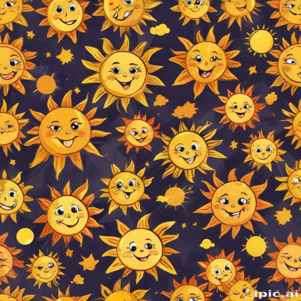 cartoon suns