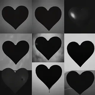black heart aesthetic
