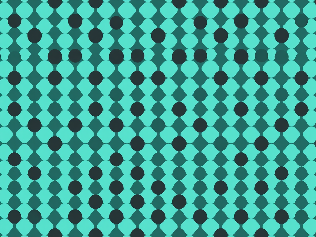 generate a high-resolution abstract pattern of circular dots in varying shades of teal and black, using a DSLR camera, f/2.8 aperture, 50mm lens, ISO 100, with a shallow depth of field to enhance focus on the dots, capturing from a straight-on perspective for a clean view.