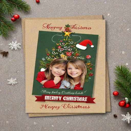 christmas card template psd