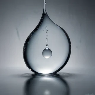 transparent water drop